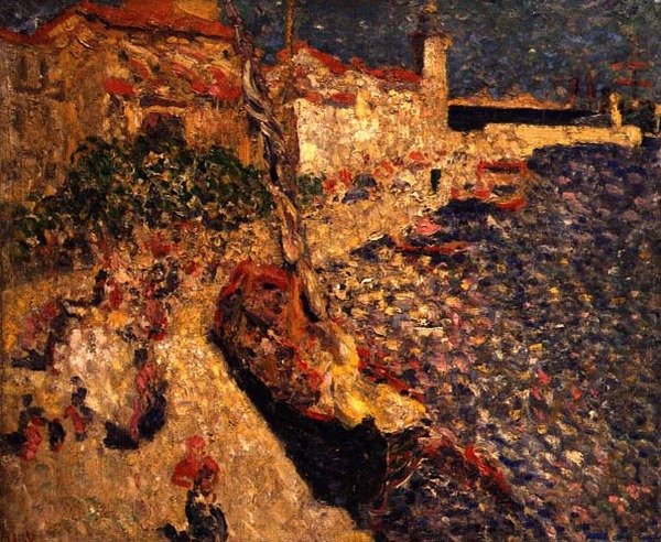 O Porto, c.1915 (óleo sobre tela) de Louis Valtat