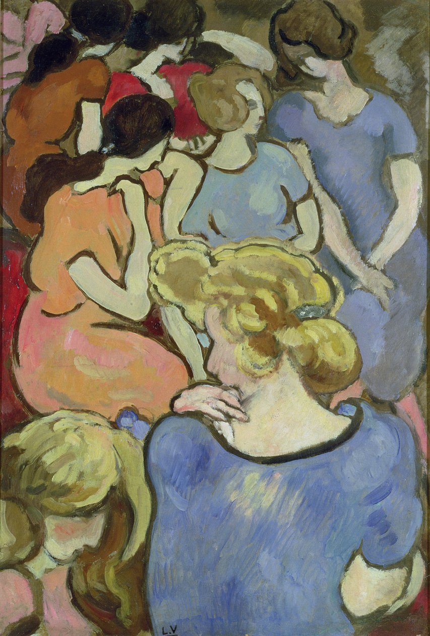 As Mulheres (óleo sobre papel colocado em painel) de Louis Valtat