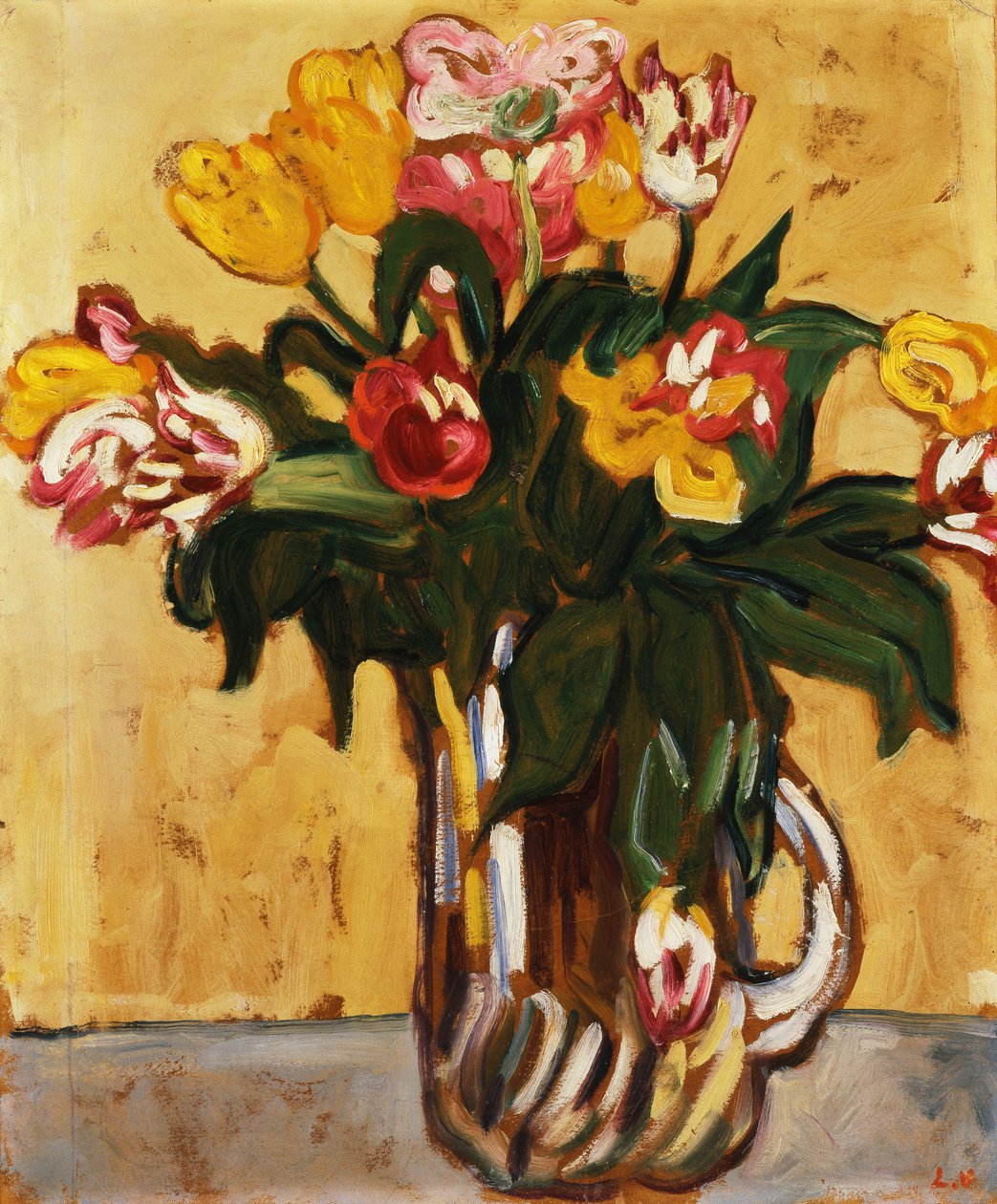 Tulipas numa Tulipa de Vidro de Louis Valtat