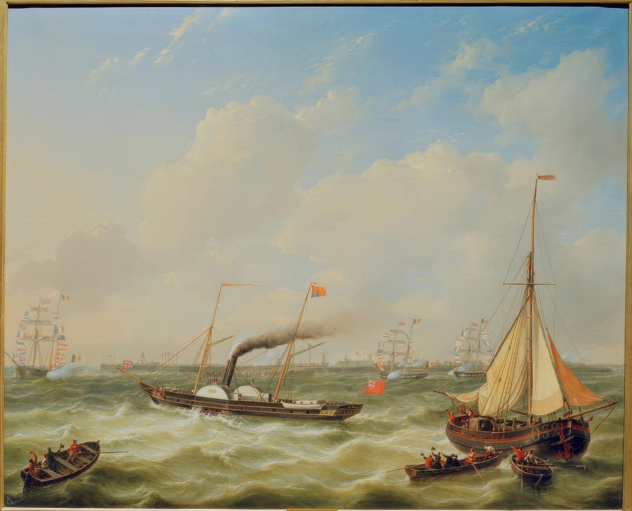 Rainha Victoria em Ostende 1843 - Gem. de Louis Verboeckhoven