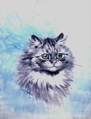 Um Olhar Pensivo de Louis Wain