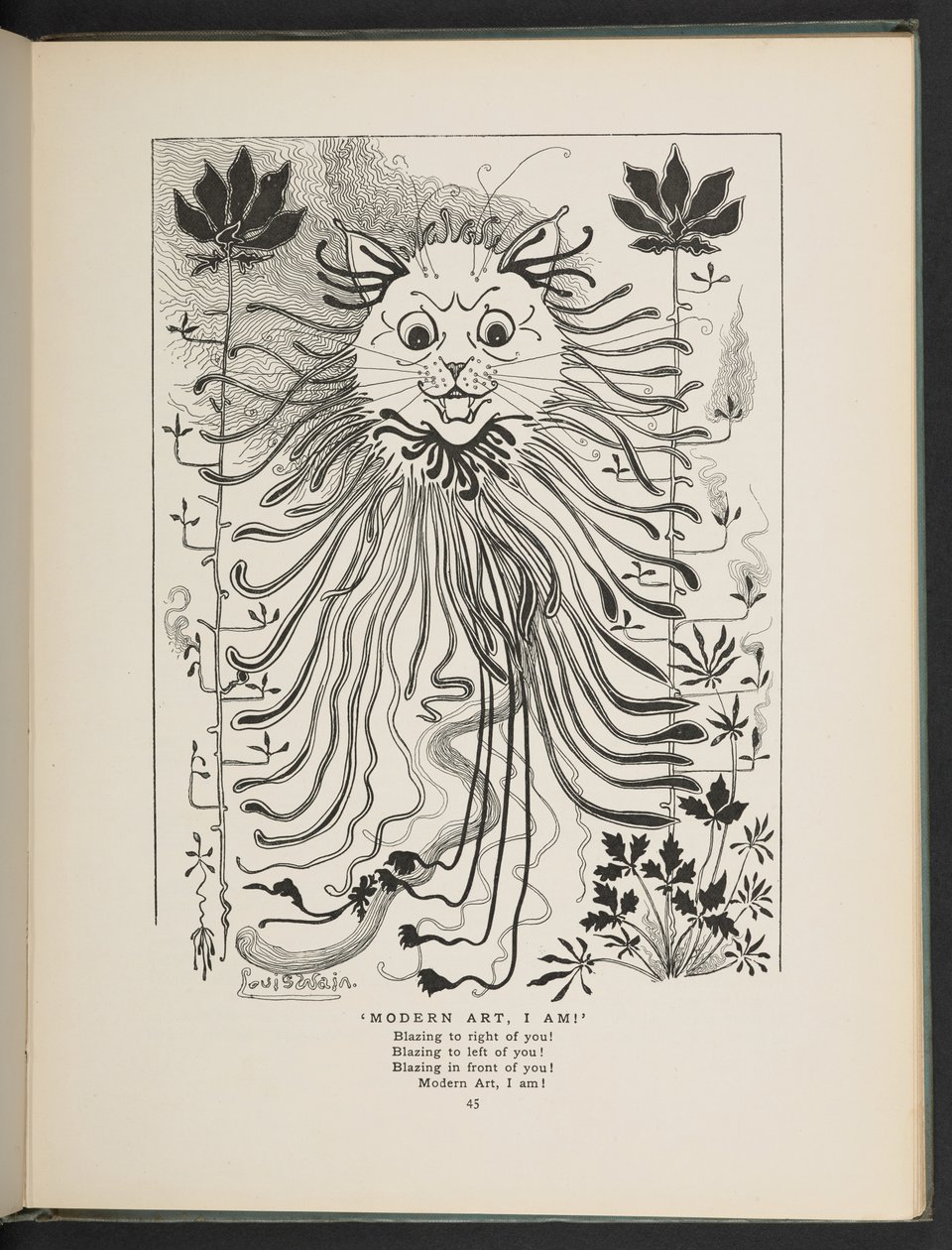 Eu sou a arte moderna Eu sou, da p.45, Louis Wain Annual de Louis Wain