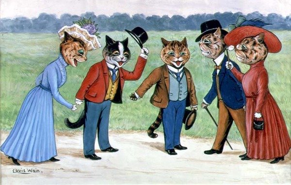Gatos Promenores de Louis Wain