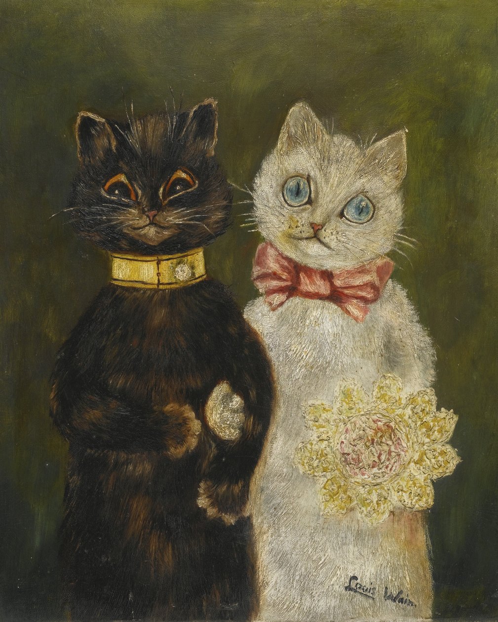 A noiva e o noivo de Louis Wain