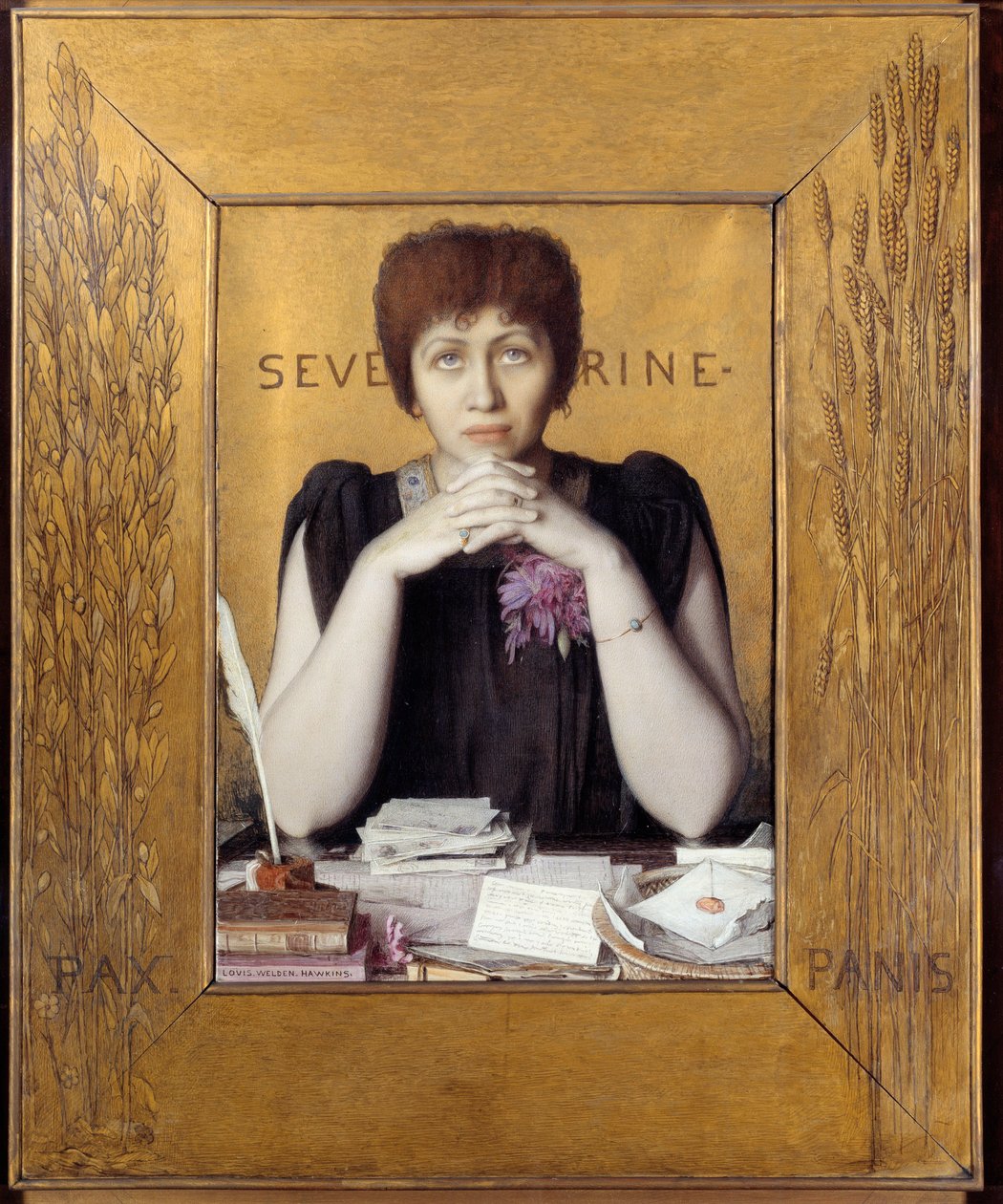 Retrato de Caroline Remy chamada Severine (1855 - 1929) jornalista francesa. Pintura de Louis Welden Hawkins (1849 - 1910) Ec. Ang de Louis Welden Hawkins