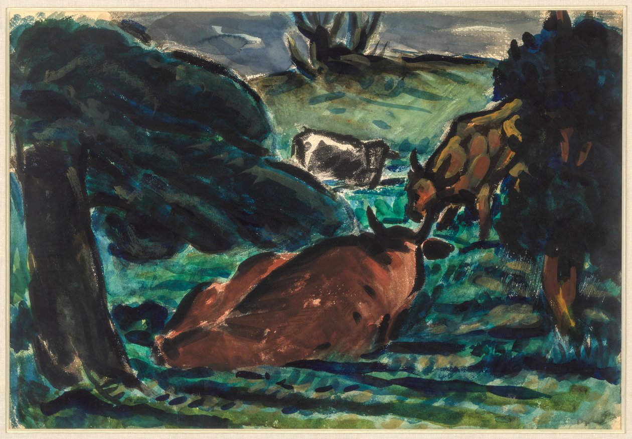 Cows Reclining, c1920s. de Louis Wiesenberg