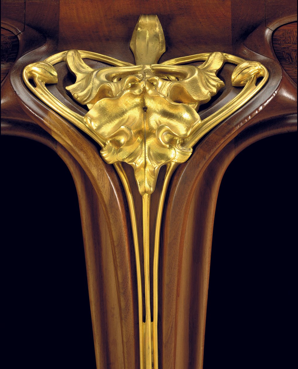 Mesa &39;Orchidee&39;, c.1903 (mogno, bronze dourado e vidro) (ver também 1065877-81) de Louis and Daum Brothers Majorelle