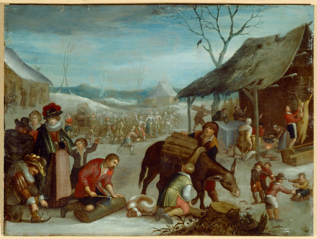 Inverno (óleo sobre tela) de Louis de (circle of) Caullery