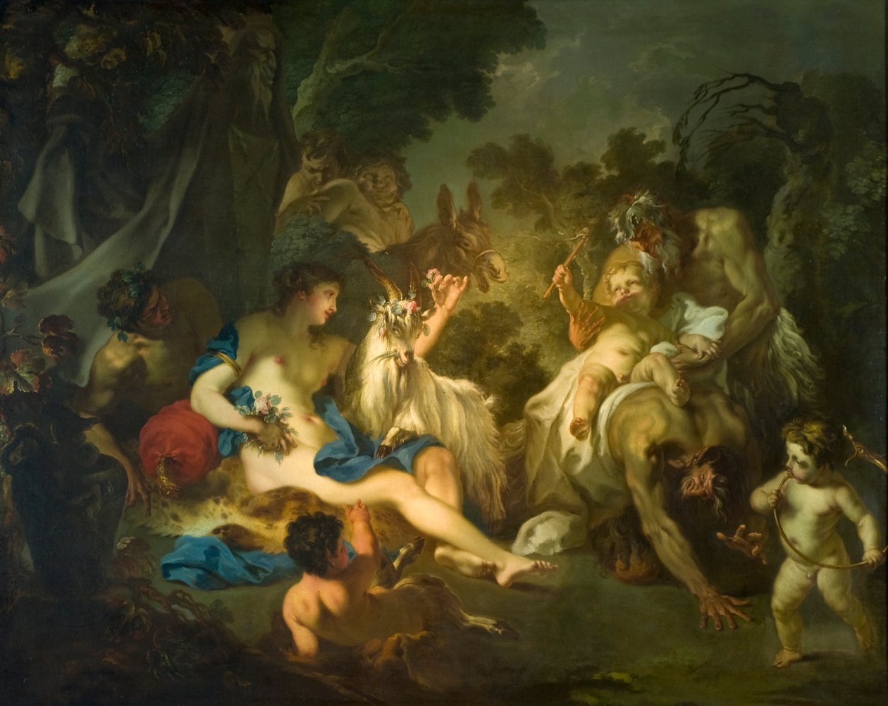 The Infancy of Bacchus, c.1700-10 (óleo sobre tela) de Louis de Boullogne