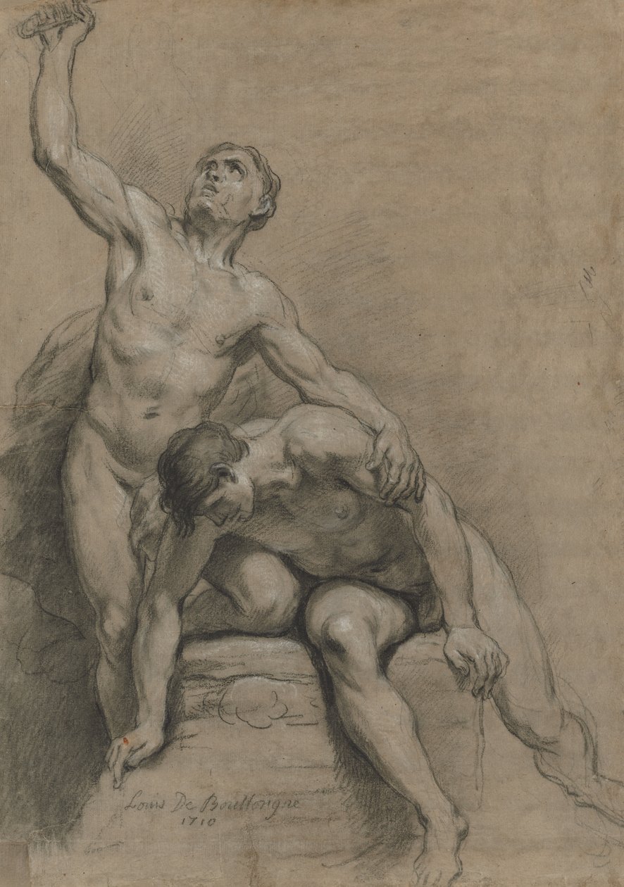 Dois nus masculinos de Louis de Boullogne