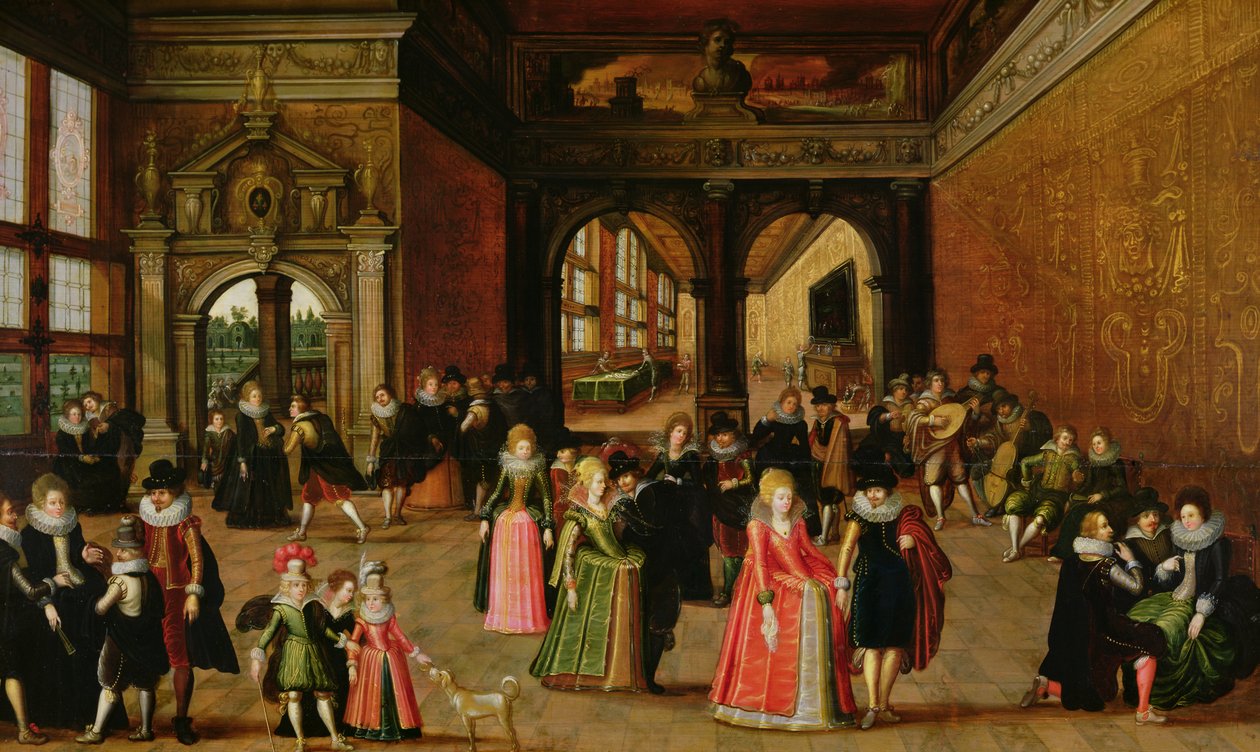 Uma bola durante o reinado de Henri IV de Louis de Caullery