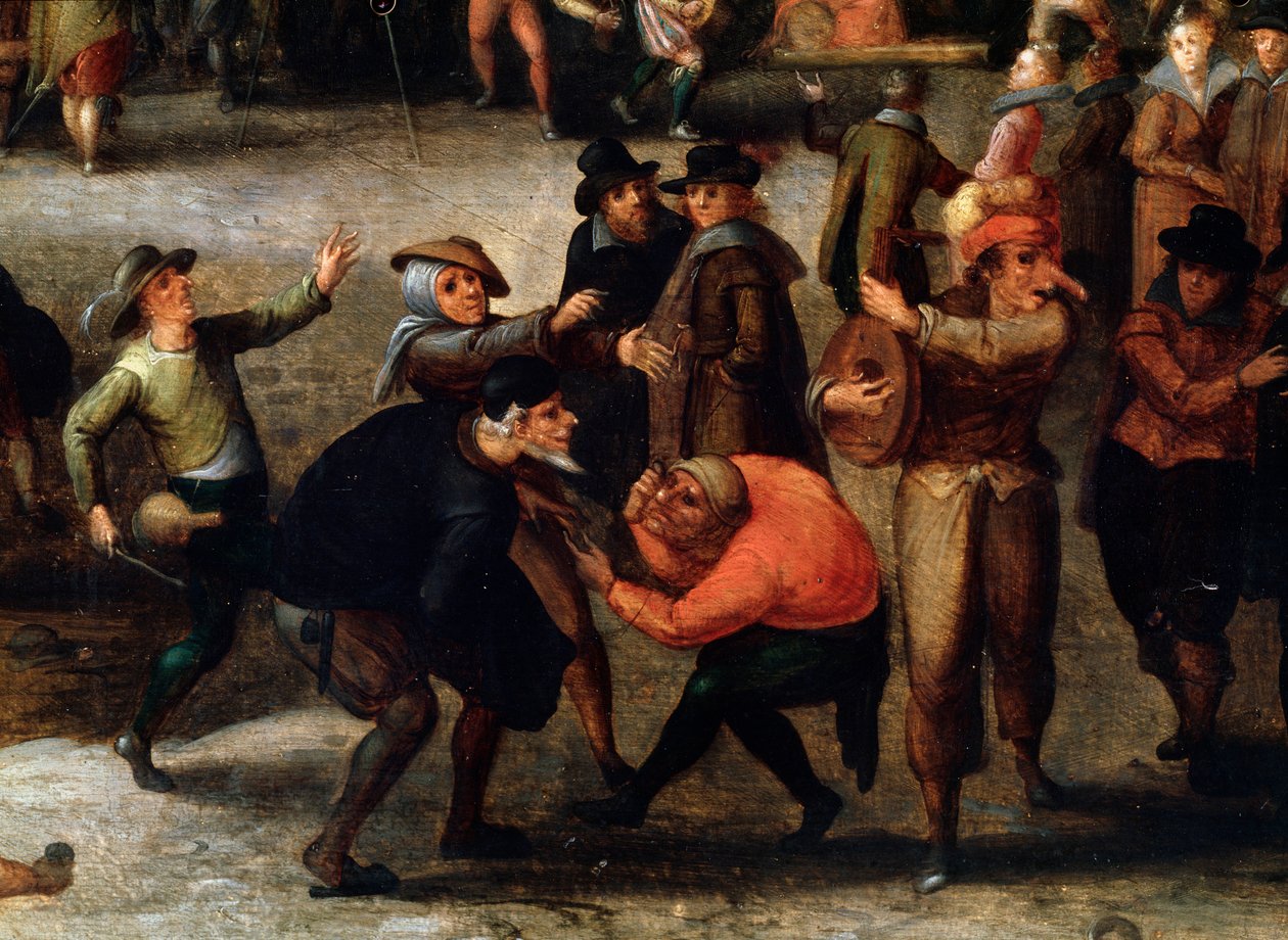 Detalhe do carnaval, início do século XVII de Louis de Caullery