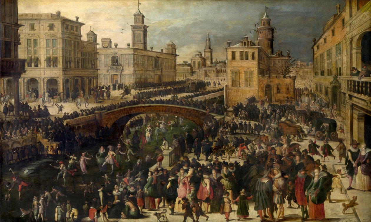 Gavetide on Ice (óleo sobre painel) de Louis de Caullery