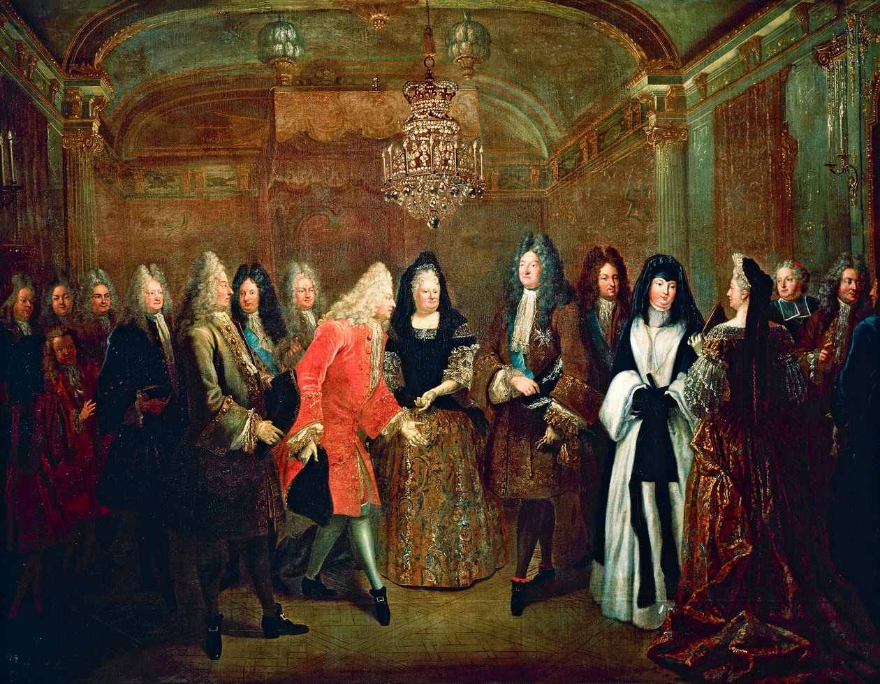 Luís XIV, eleitor da Saxónia, Frederick Augustus II, em Fontainebleau, a 27 de Setembro de Louis de Silvestre