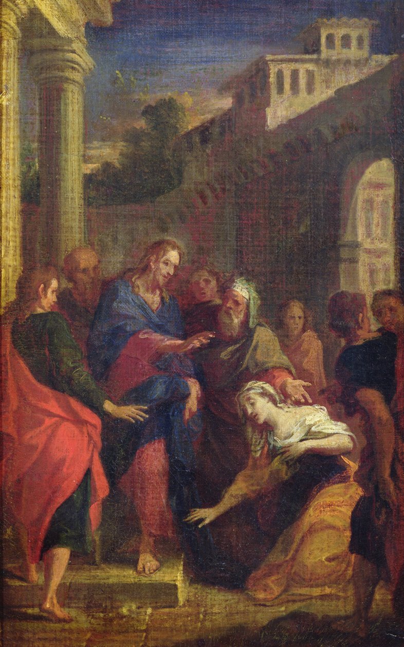 Jesus Curando a Mulher Sangrenta de Louis de, the Younger Boulogne