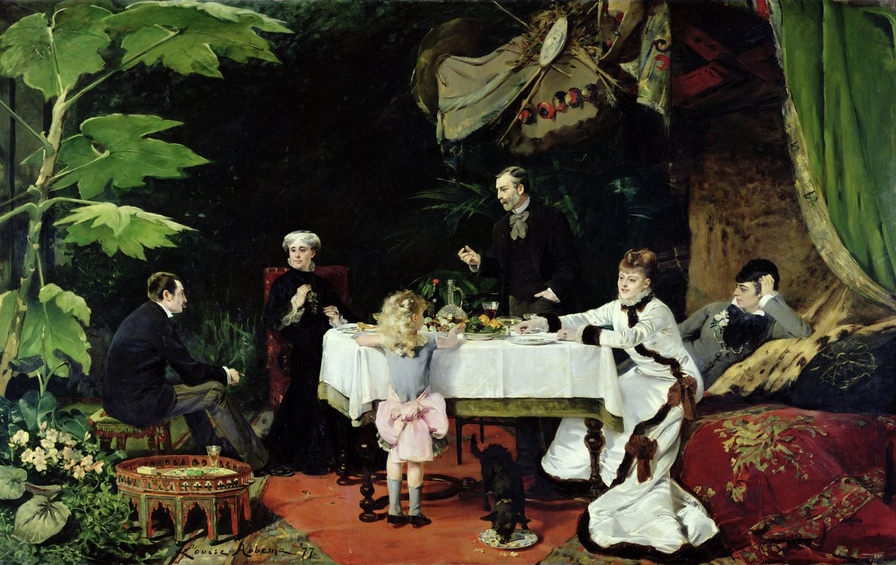 O Almoço no Conservatório, 1877 de Louise Abbéma