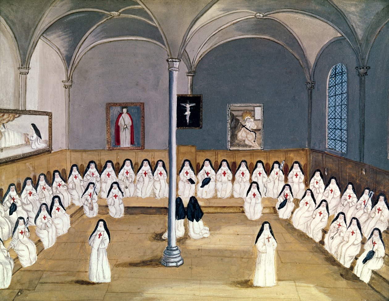 As Irmãs da Abadia de &39;L&39;Abbaye de Port-Royal&39;, c.1710 de Louise Madelaine Cochin