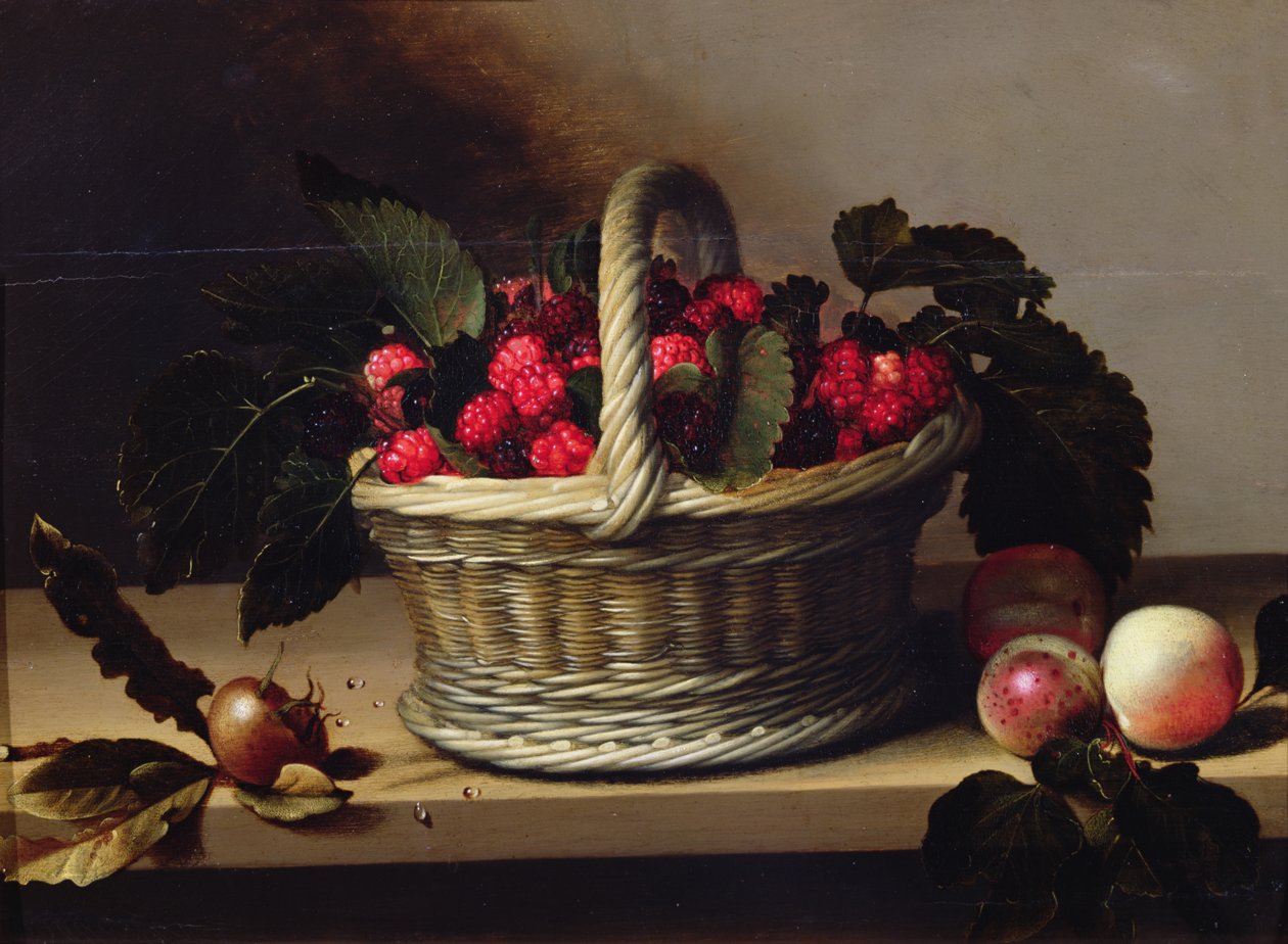 Cesta de amoras e framboesas de Louise Moillon