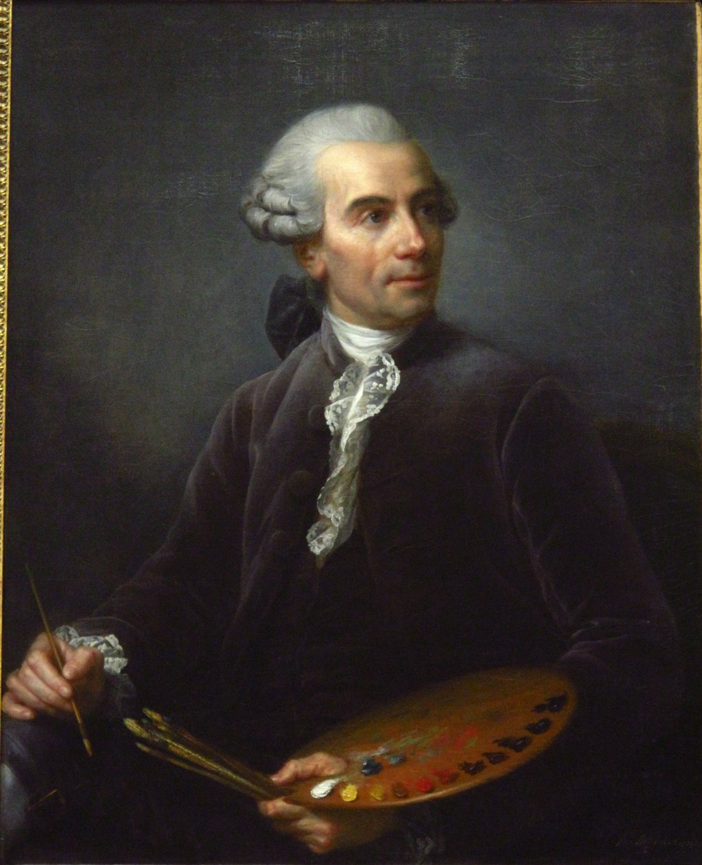 Retrato de Joseph Vernet (1714-1789), pintor francês de Elisabeth Louise Vigee Lebrun
