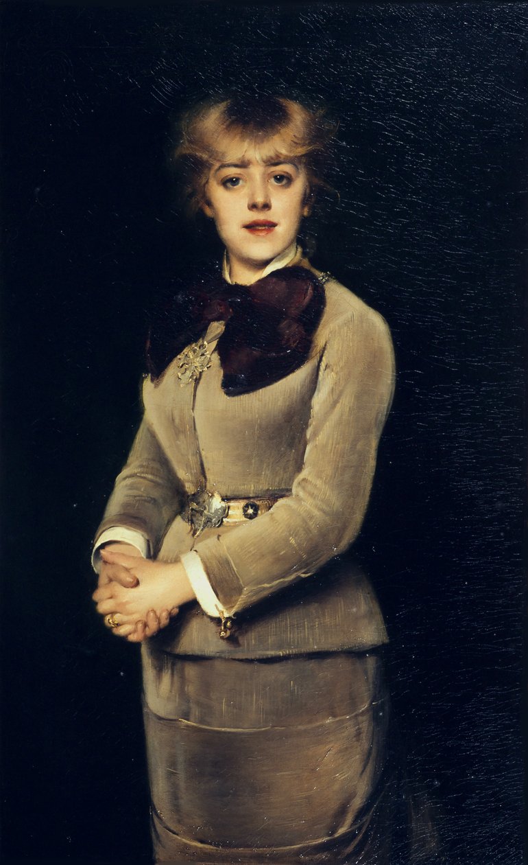 Retrato da actriz Jeanne Samary, 1879. de Louise Abbéma