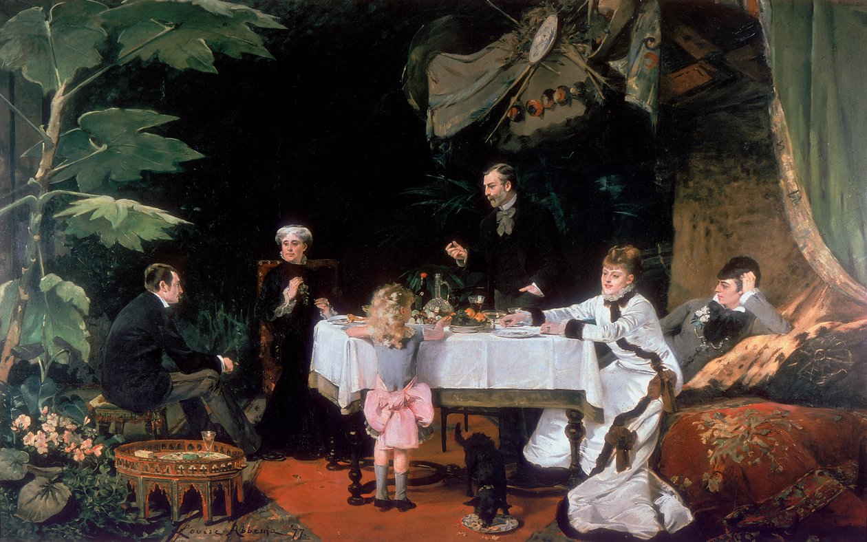 O almoço no Conservatório, 1877 de Louise Abbéma