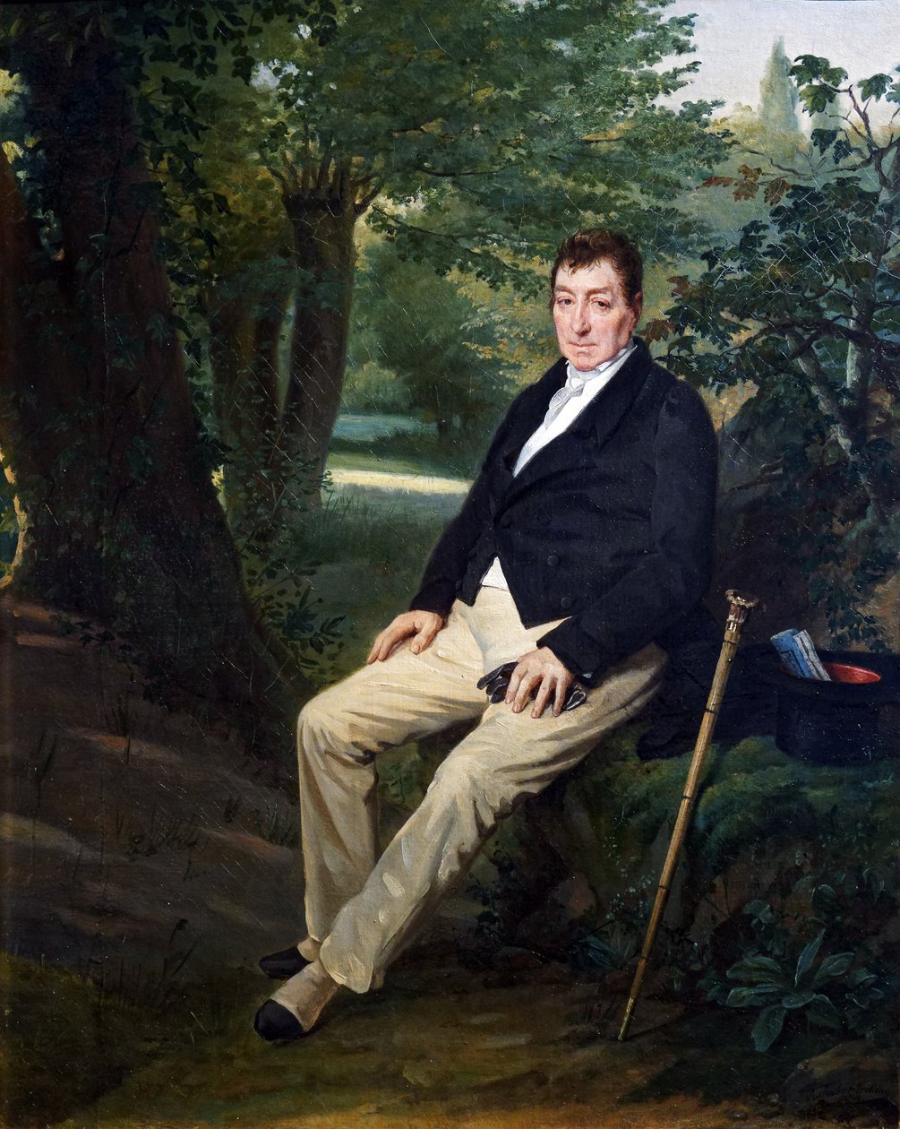 La Fayette no parque do castelo de La Grange de Louise Adeone Droelling