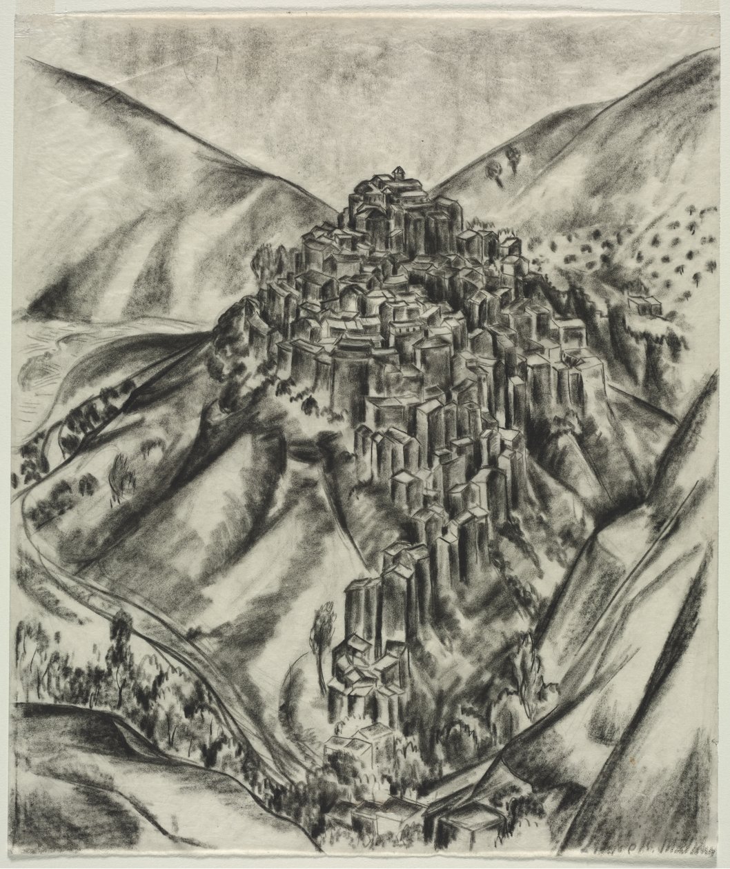 Um italiano Hilltown, Anticoli, Itália de Louise B. Maloney