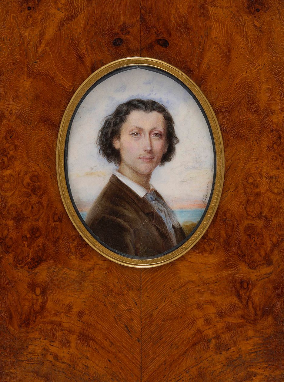 Retrato do compositor Franz Liszt 1811-1886, 1836. de Louise Besnard née Vaillant