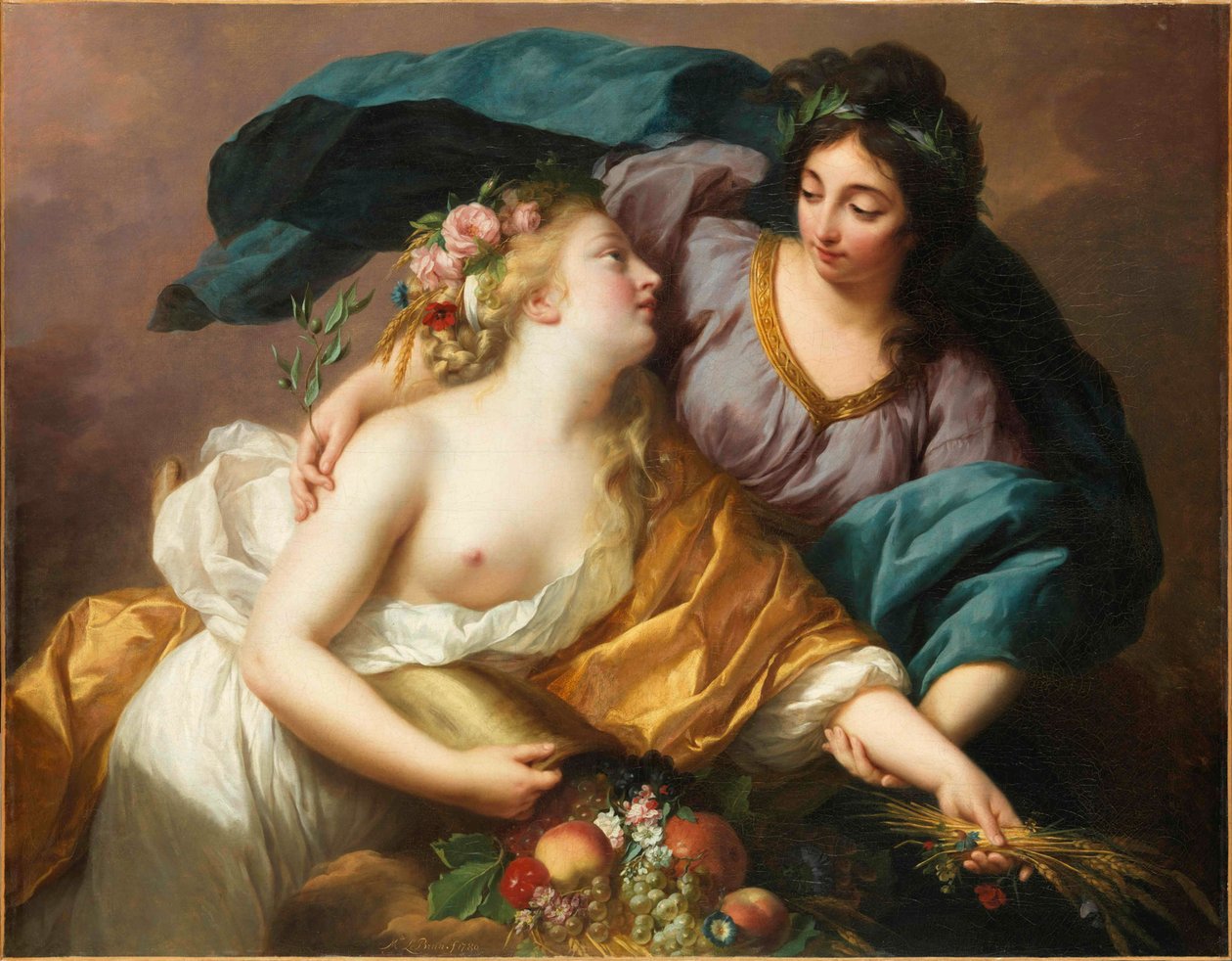 Paz trazendo de volta a abundância Paz trazendo de volta a abundância, 1780. de Elisabeth Louise Vigee Lebrun
