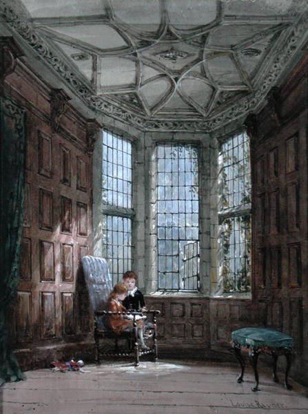 A Janela da Baía (aguarela e cor de corpo sobre papel) de Louise Ingram Rayner