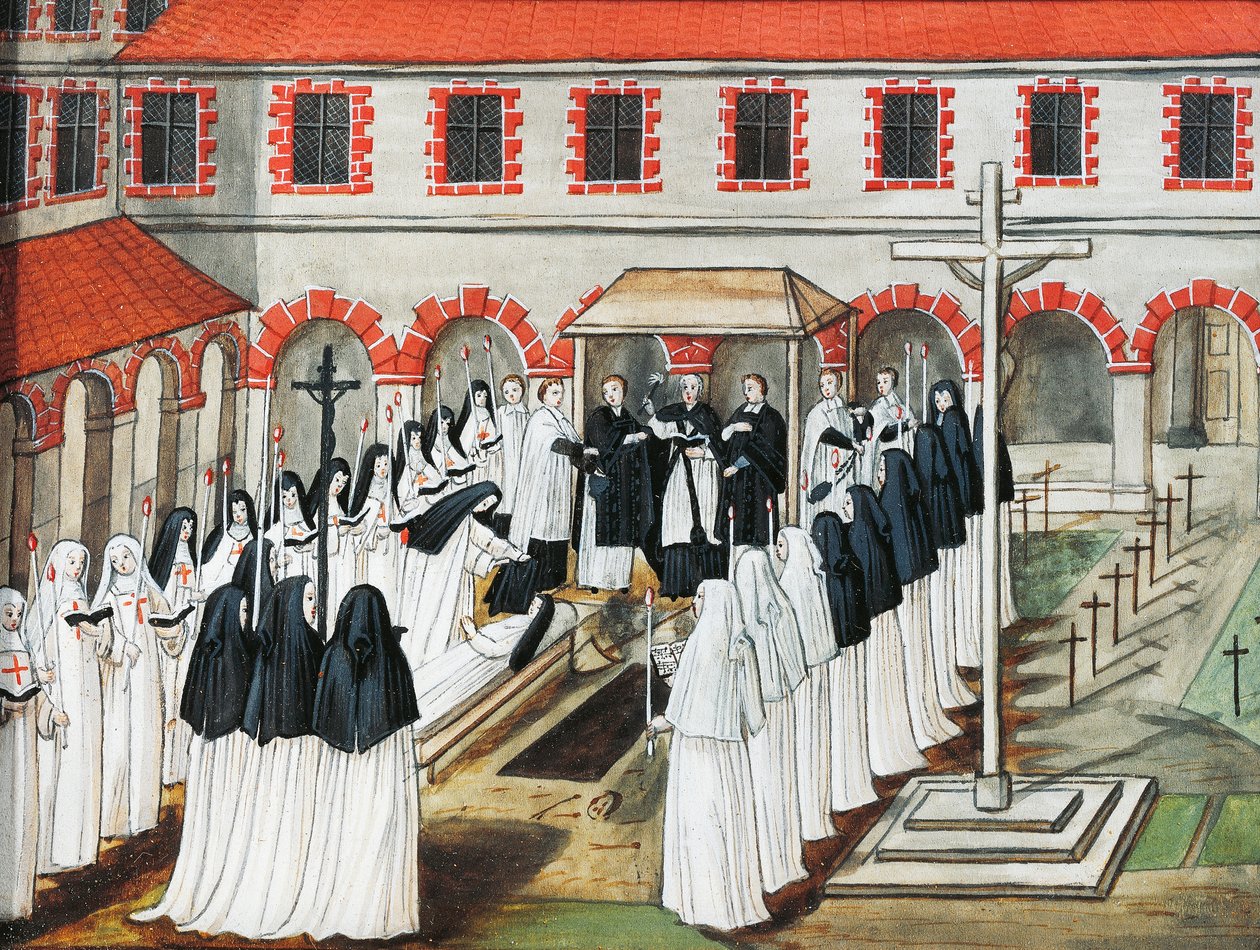 Port-Royal des Champs Abbey, O enterro de uma freira de Louise Magdeleine Hortemels