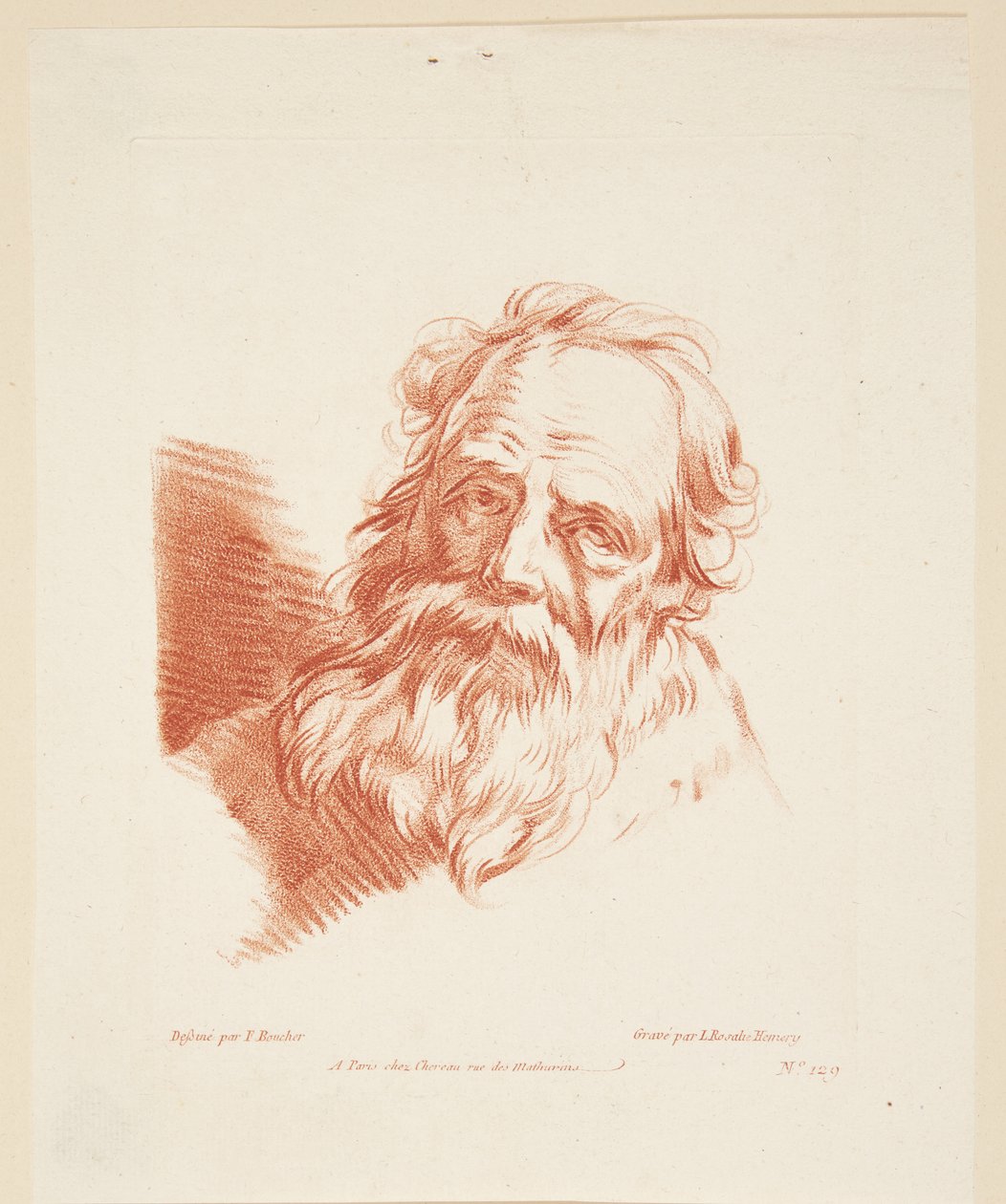 Retrato de um homem velho en face de Louise Rosalie Hémery