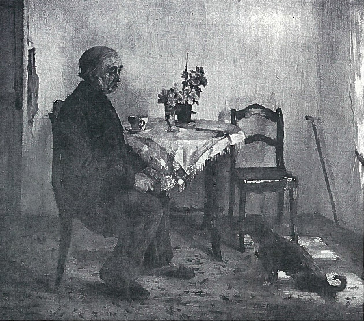 Velho nos quartos de Lovis Corinth