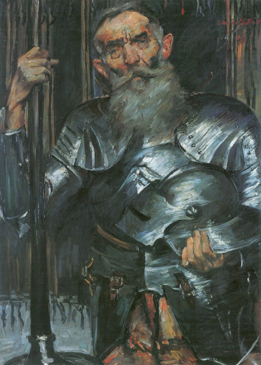 Homem velho em Ritterrustungn de Lovis Corinth