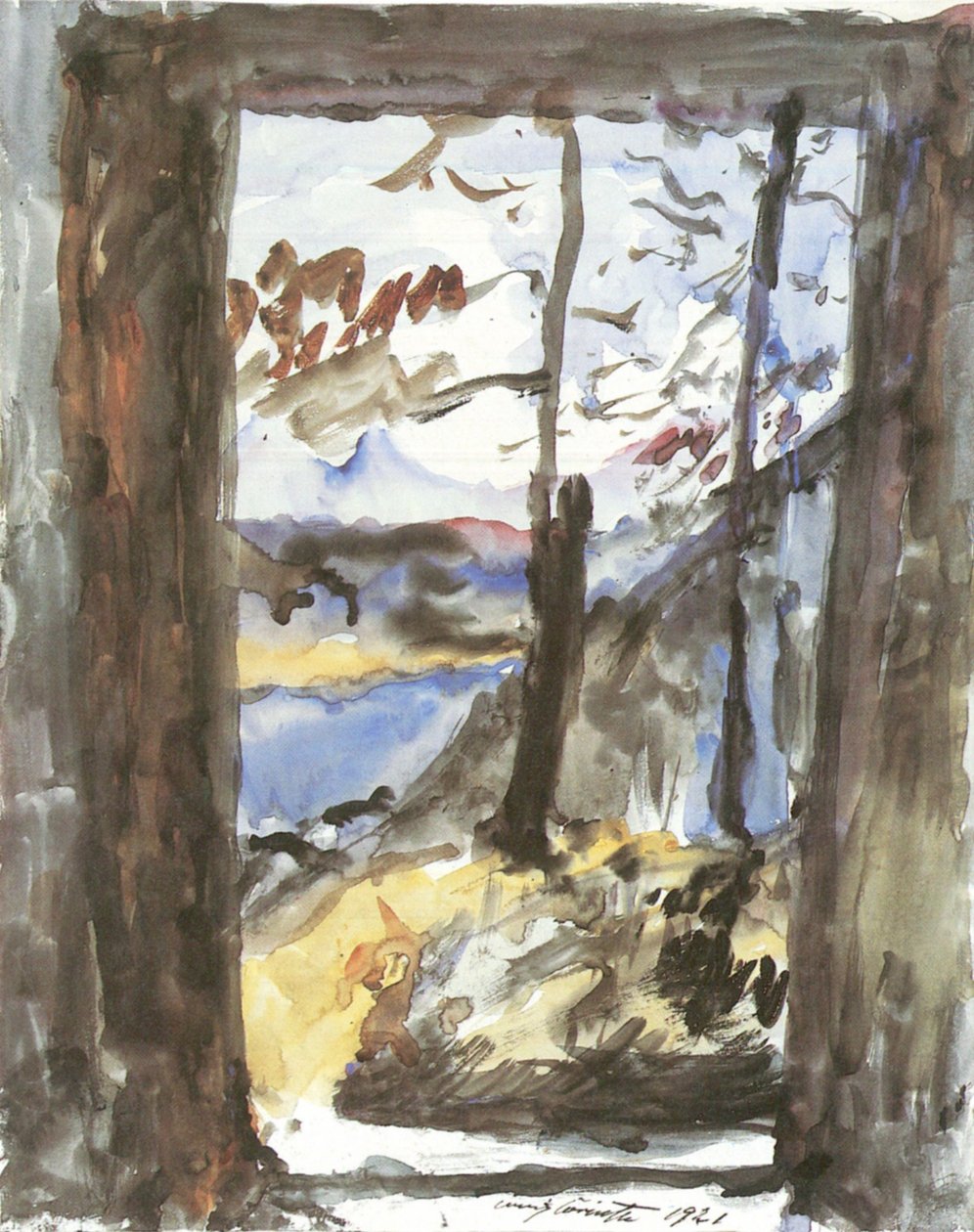 Vista do Walchenseen de Lovis Corinth