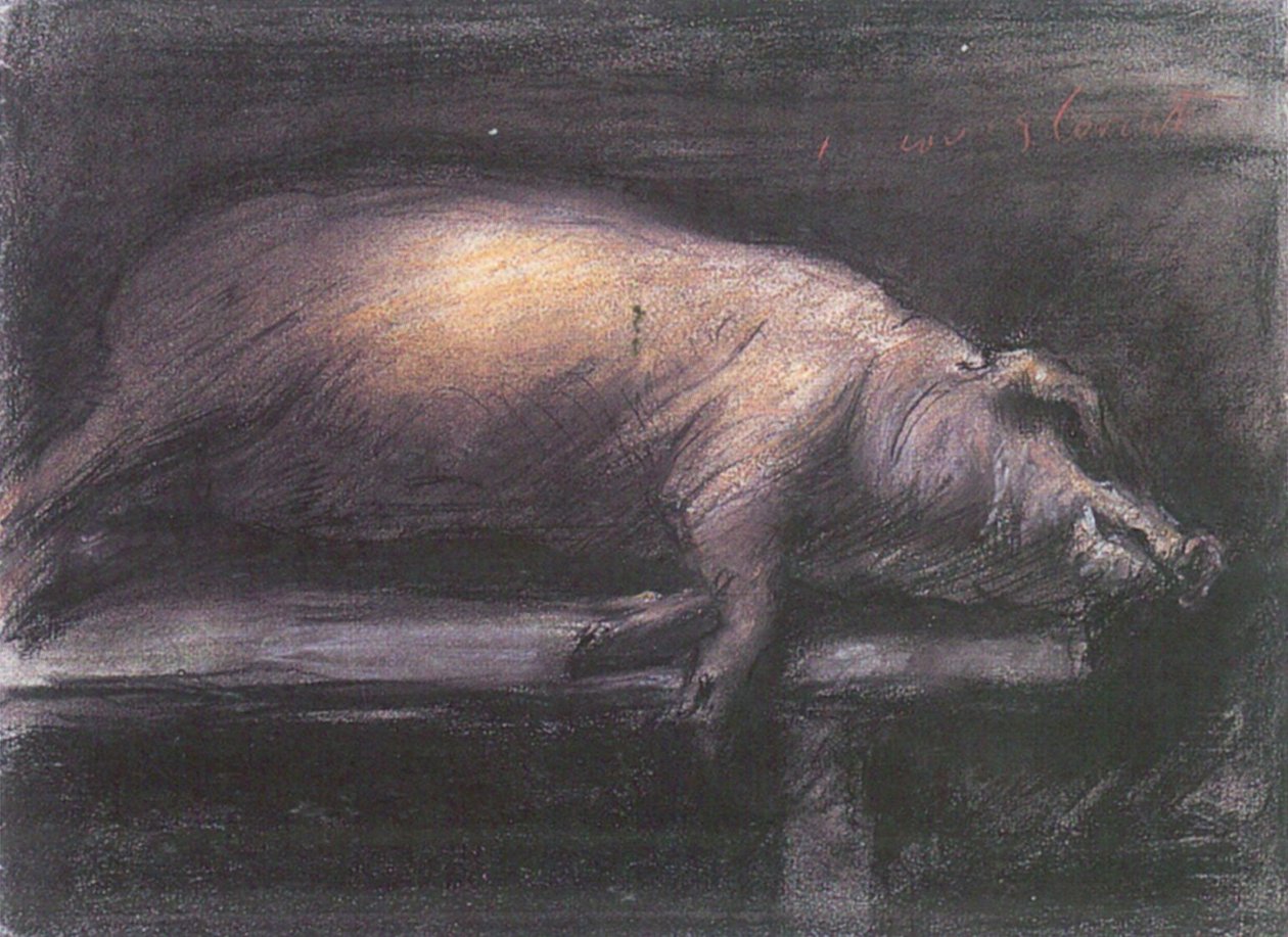 Carne De Porco De AçouguesInglês: Pigno De Abate de Lovis Corinth