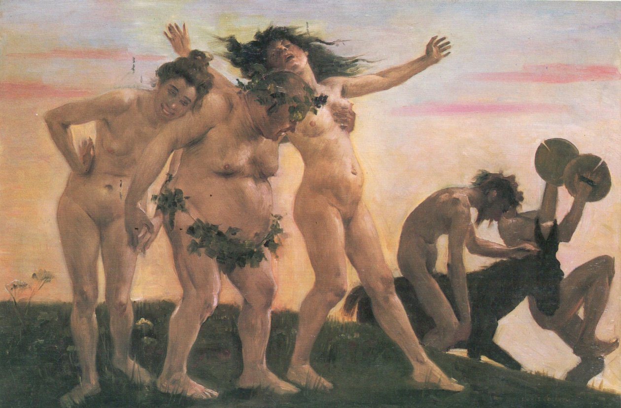 Bacchantes de retorno de Lovis Corinth