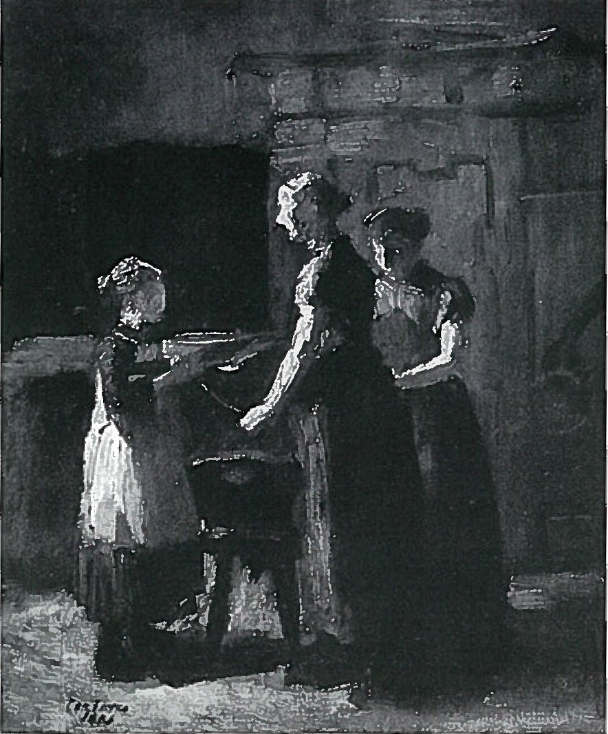 Nos estudos da casa do pescador de Lovis Corinth