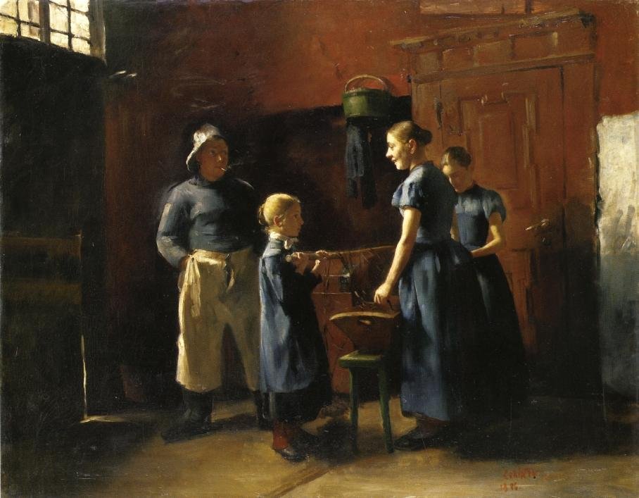 Na casa do pescador de Lovis Corinth