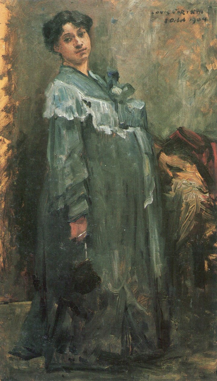Em mantos de seda de Lovis Corinth