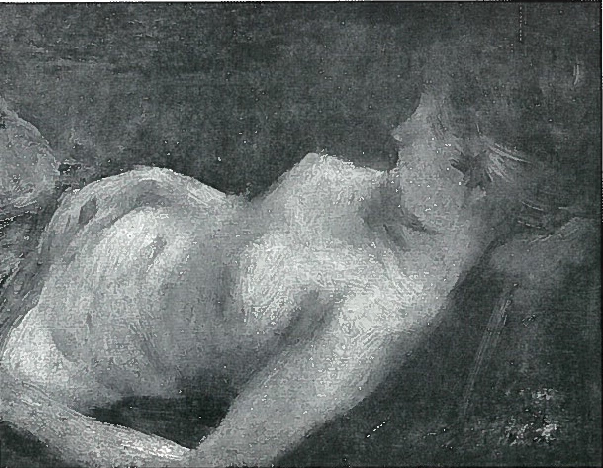 Mentindo feminino Halbaktn de Lovis Corinth