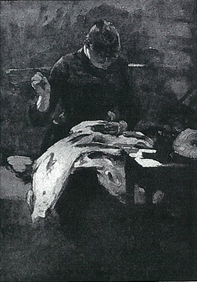 Madchen de fechamento de Lovis Corinth