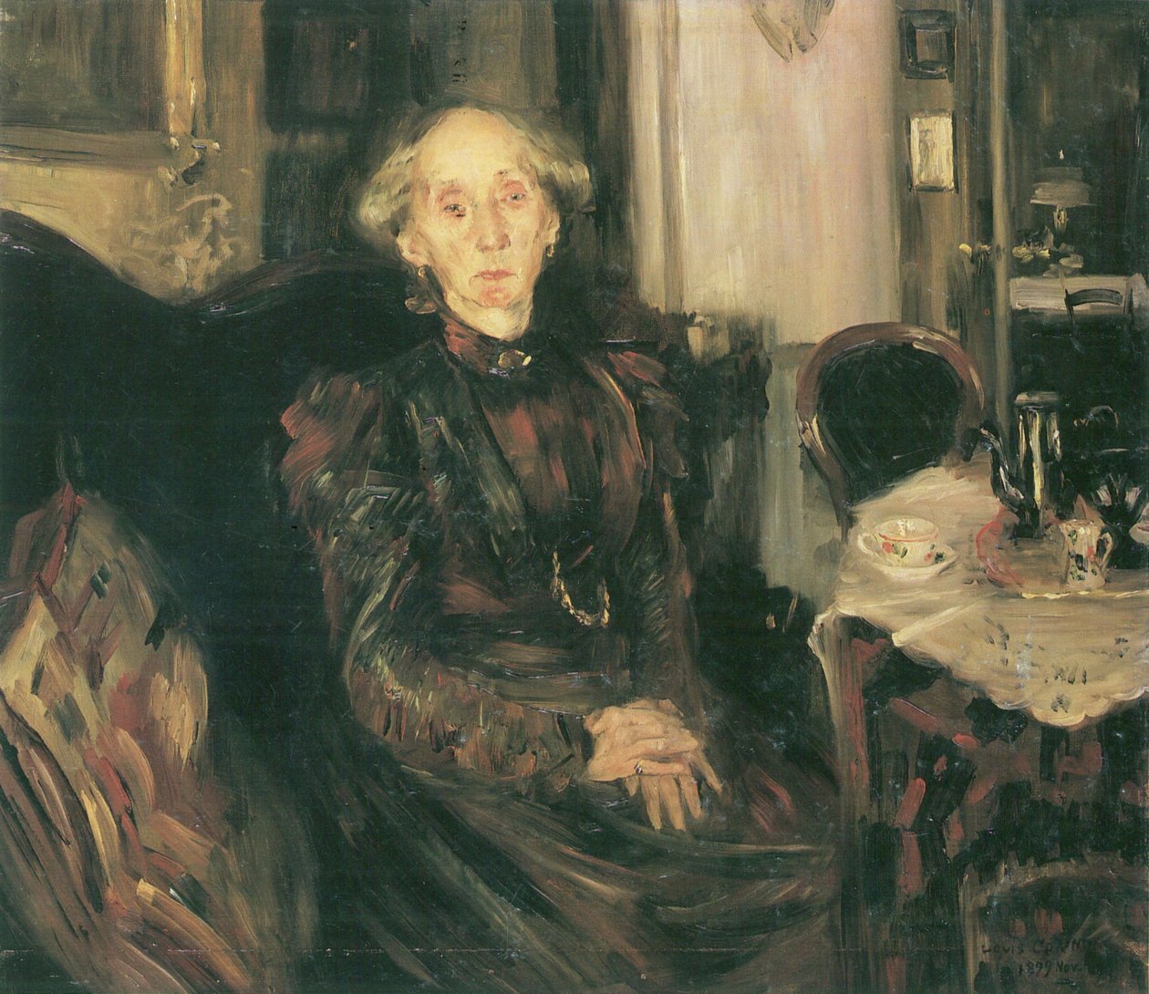 Retrato da mãe Rosenhagenn de Lovis Corinth