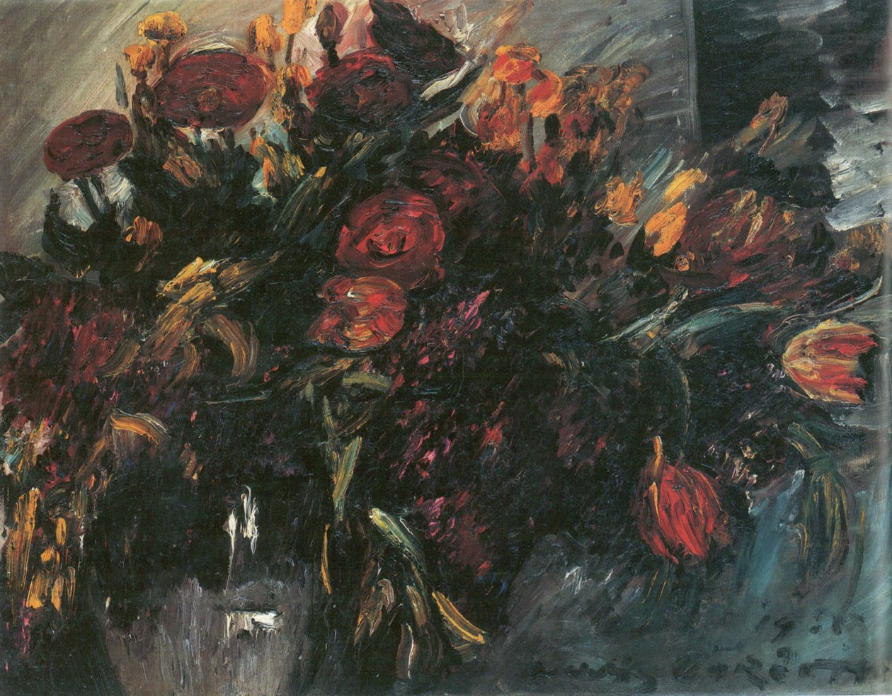Tulipas vermelhas e amarelas de Lovis Corinth