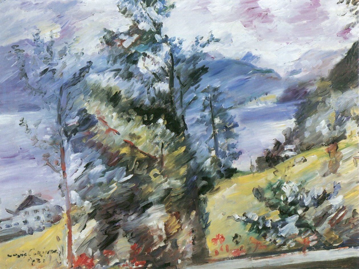 Walchensee, vista do Wetterstein de Lovis Corinth