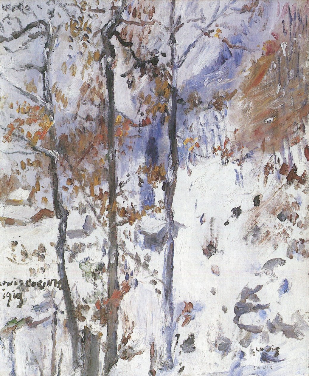 Walchensee, paisagem de neve de Lovis Corinth