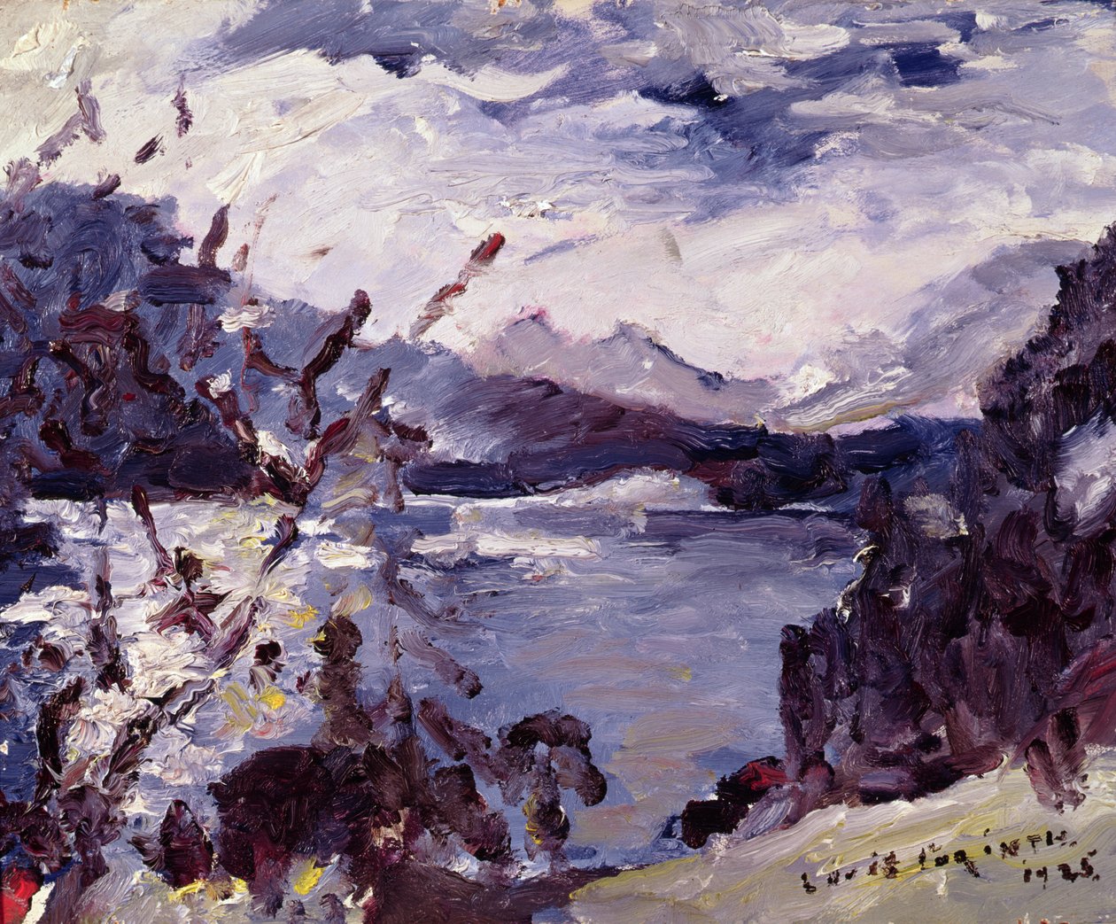 Lago Walchen Cercado por Montanhas, 1925 de Lovis Corinth