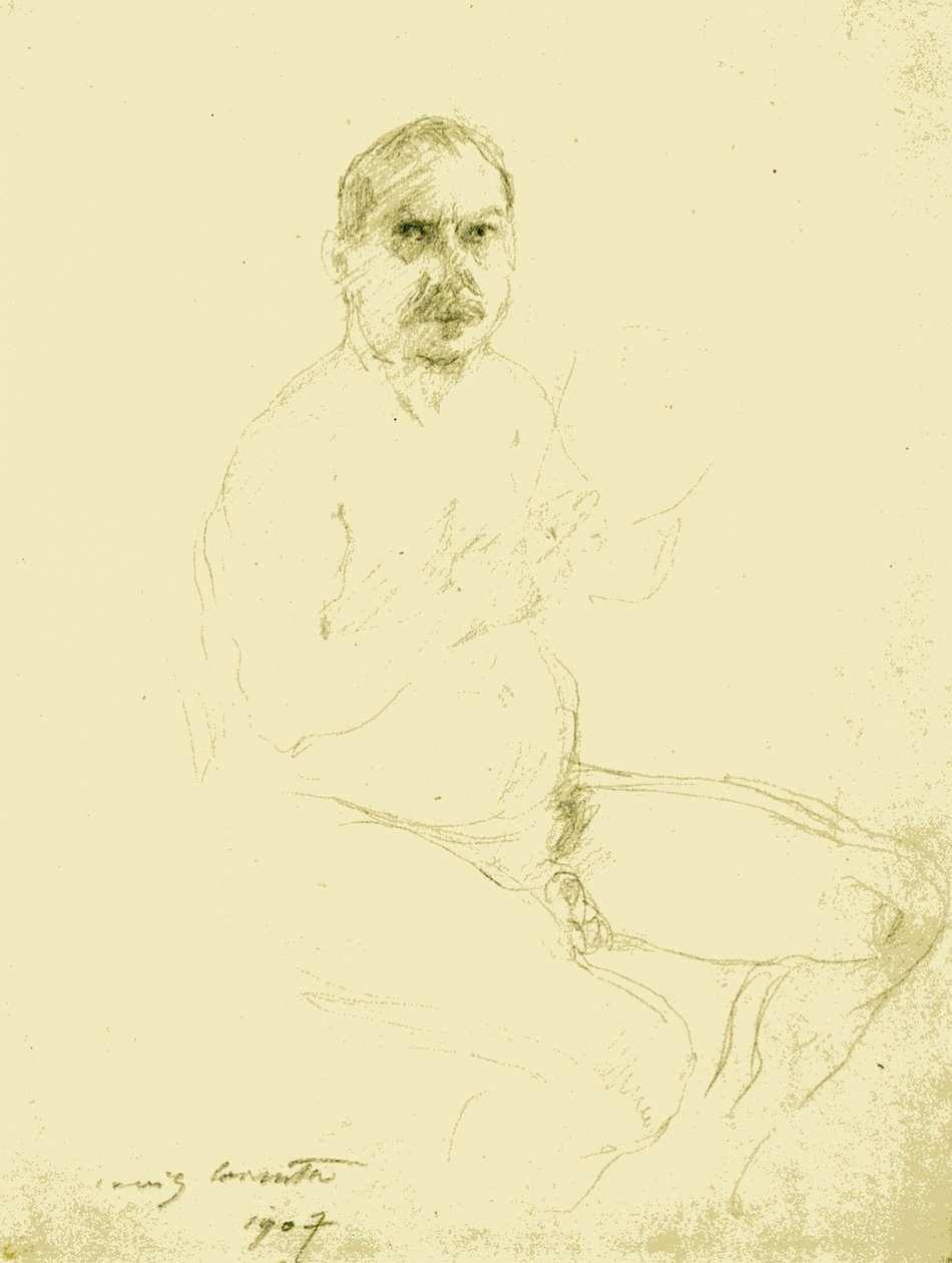 Auto-retrato como um ato sentado de Lovis Corinth