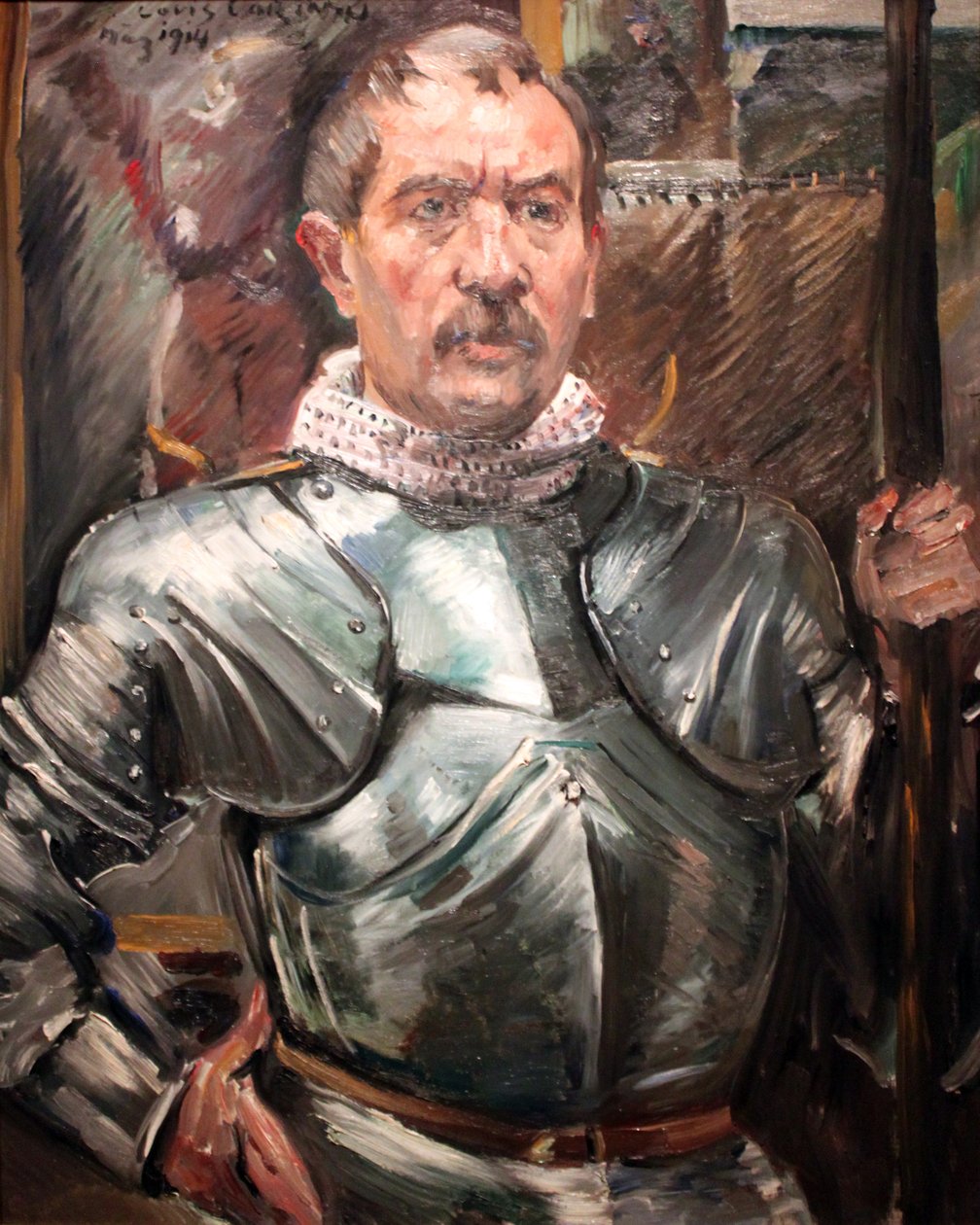 Auto-retrato em armadura de Lovis Corinth