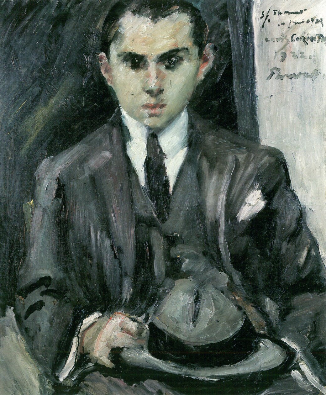 Thomas com chapéu nas mãos de Lovis Corinth
